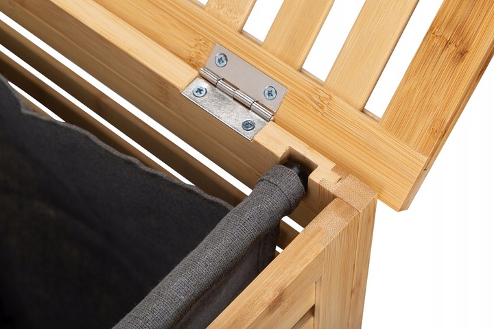 Kosz na pranie bambusowy jednokomorowy BAMBOO 40x40x60cm