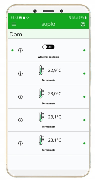 CZUJNIK TEMPERATURY TERMOSTAT INTELIGENTNY WiFi 1x1mb SUPLA SONOFF BASIC
