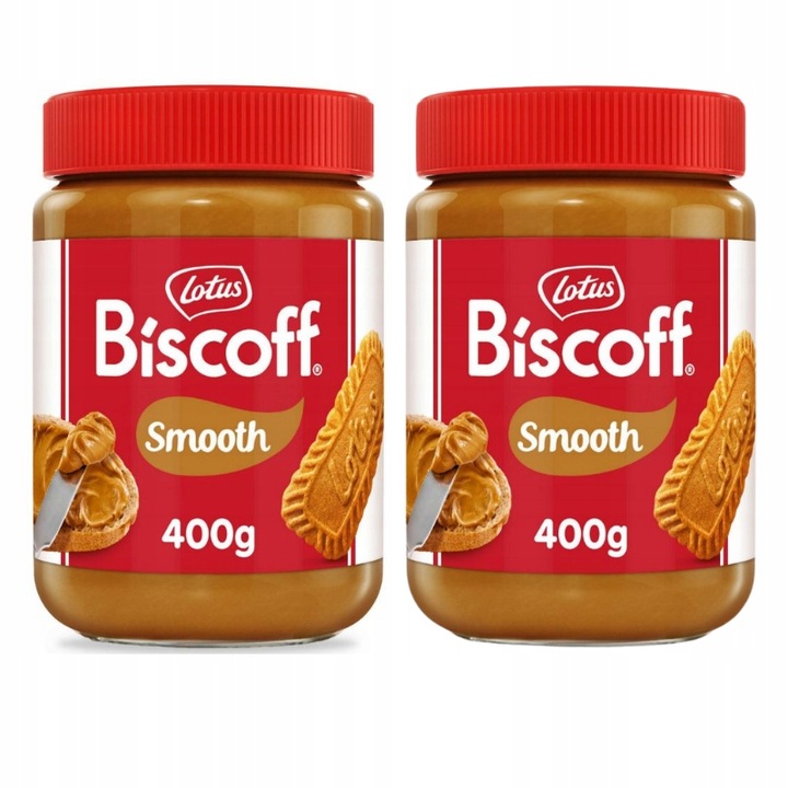 Zestaw 2 x Krem ciasteczko Biscoff gładki 400 g LOTUS