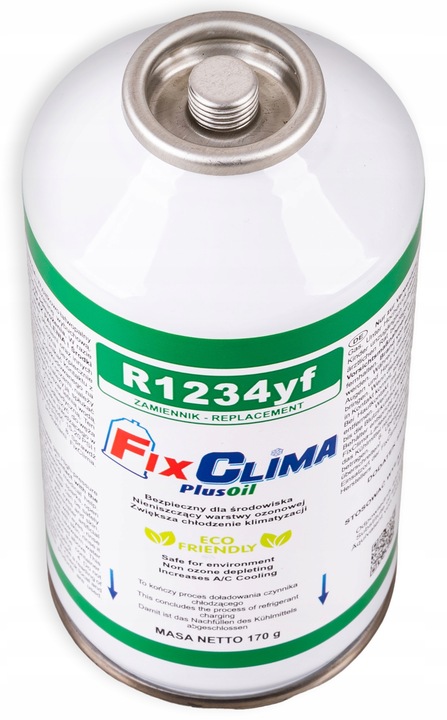 GAZ DO NAPEŁNIANIA KLIMATYZACJI AUT KLIMY AUT R1234YF CZYNNIK CHŁODNICZY