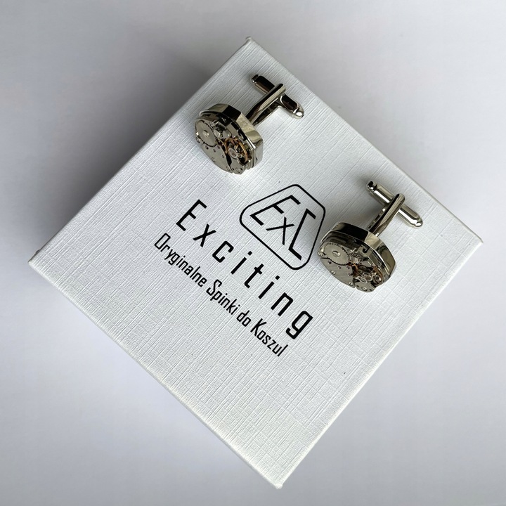 Spinki do mankietów koszuli EXC Mechanizm Zegarka Steampunk Zegar Zegarki