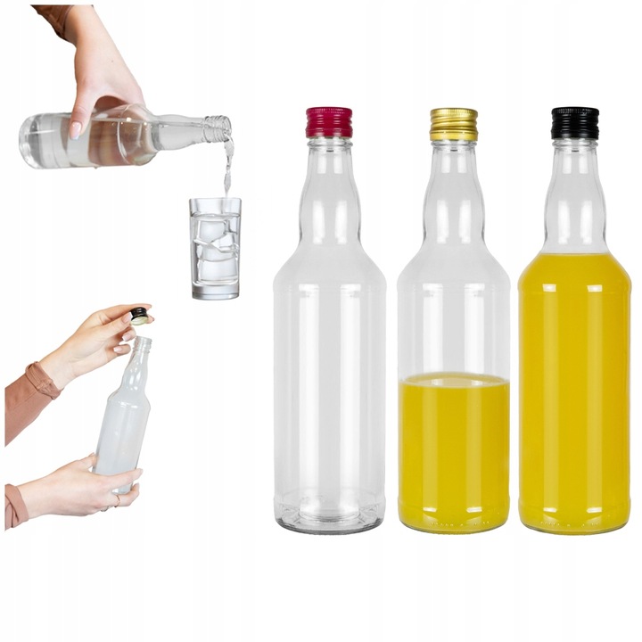 50x Butelki szklane MONOPOL 0.5l na wódkę butelka szklana monopolowa 500 ml