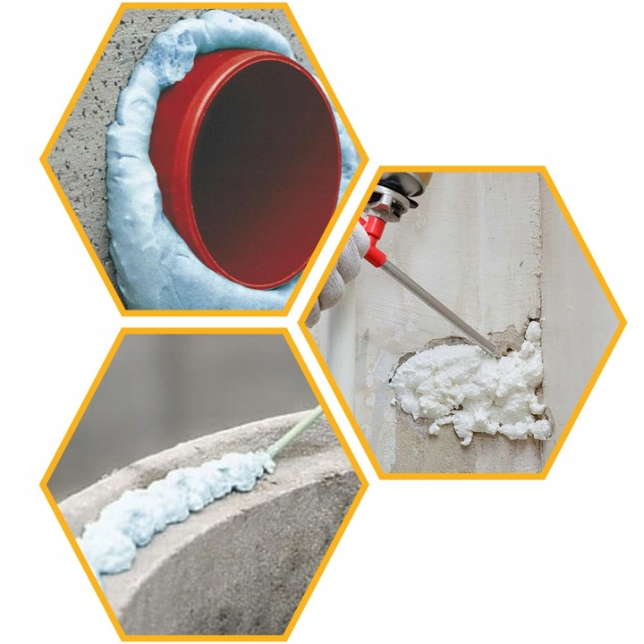 PIANKA DO KRĘGÓW KANAŁÓW STUDZIENEK WODOSZCZELNA PIANA WĘŻYK 750 ml