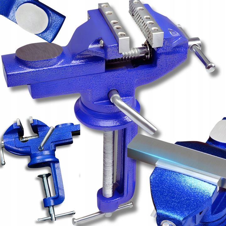 IMADŁO OBROTOWE 360 ŚLUSARSKIE ŻELIWNE SOLIDNE STOŁOWE MAŁE Z KOWADŁEM