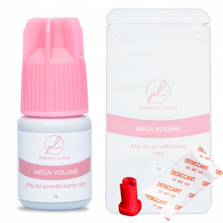 Klej do rzęs MEGA VOLUME Premium Lashes 3g Mocny i szybki 0,5s