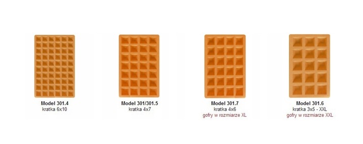 POLSKA Gofrownica Dezal do gofrów 301.5 1300W Biała Gruba Kratka