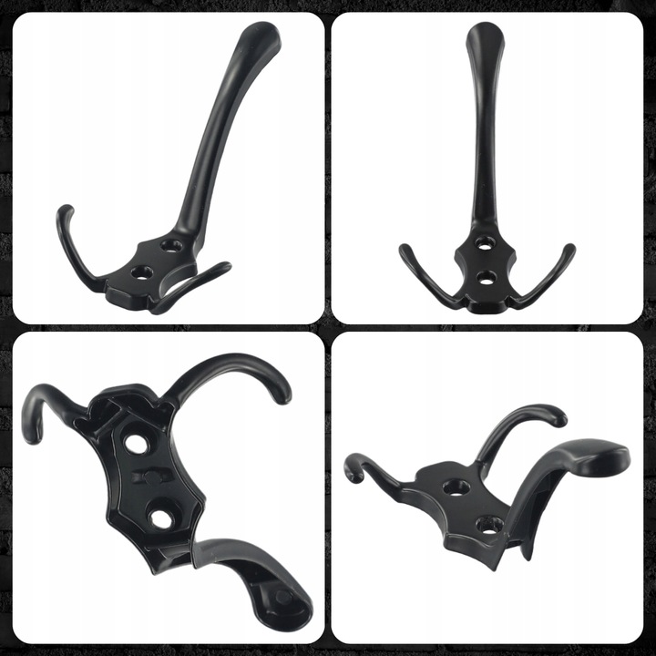 5 x Wieszak Meblowy na Ubrania Ścienny 15 Haczyków