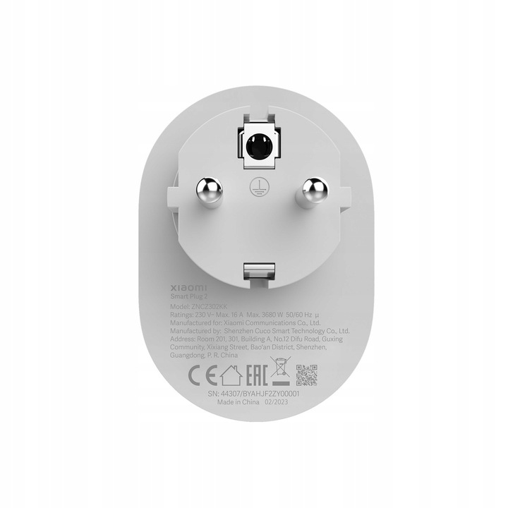 Inteligentne Gniazdo WiFi Xiaomi Mi Smart Plug 2 Uziemienie Miernik