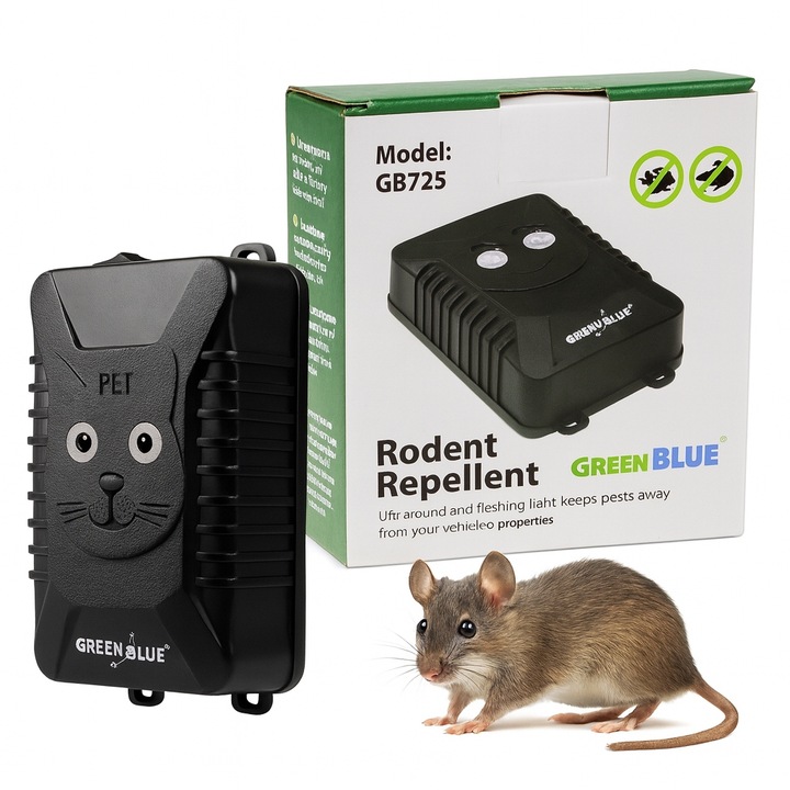 ODSTRASZACZ GRYZONI DO SAMOCHODU AUTA Ultradźwiękowy KUN SZCZURÓW