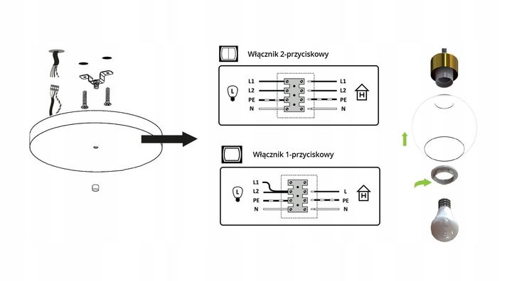 Lampa Wisząca Sufitowa Żyrandol Biała Szklane Kule White Glass ER3 LED E27