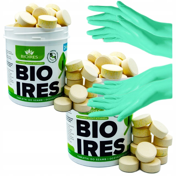 2x Tabletki bio bakterie do szamba oczyszczalni Bioires Tabs zapas na