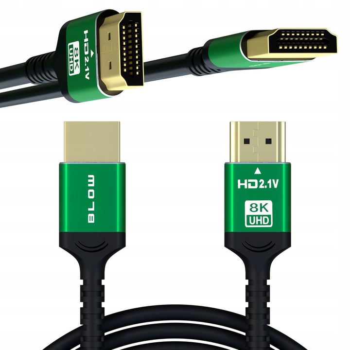 KABEL HDMI HIGH SPEED 2.1 8K 4K 2M 144Hz MOCNY PRZEWÓD AUDIO 3D