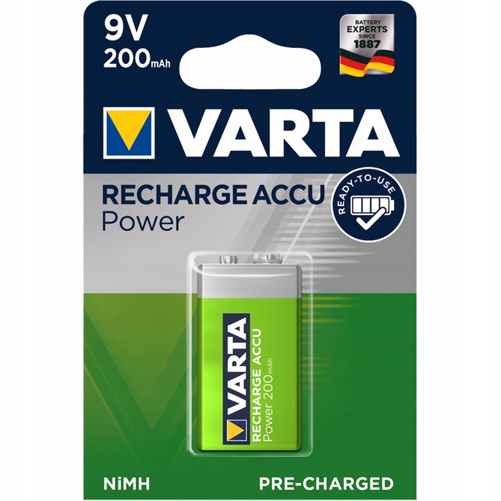 Akumulatorek Varta Ready2use 9V 6F22 200mAh Varta