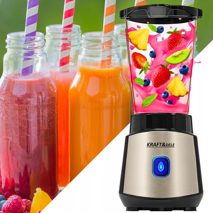 BLENDER KIELICHOWY MIKSER DO SMOOTHIE KOKTAJLI KRUSZY LÓD 2 BIDONY