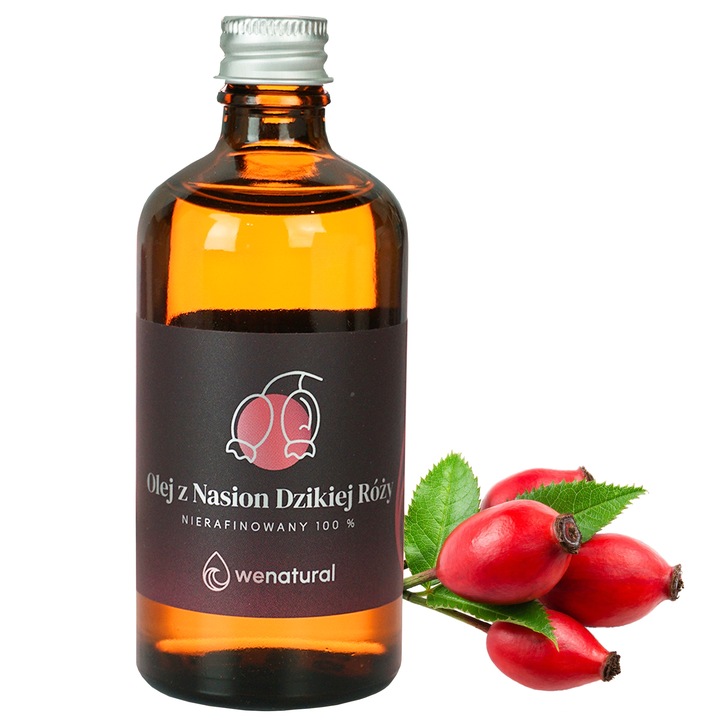 Olej z Dzikiej Róży 100ml Wenatural - na trądzik przebarwienia