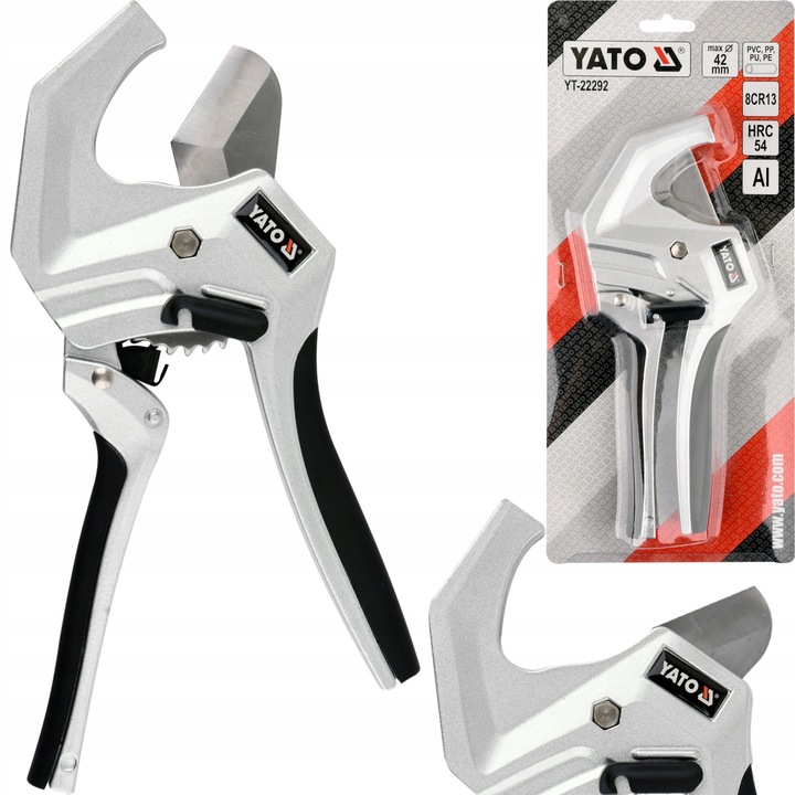 YATO OBCINAK NOŻYCE ALUMINIOWE DO RUR PCV PP, PE, PU, PESZLI 42MM YT-22292