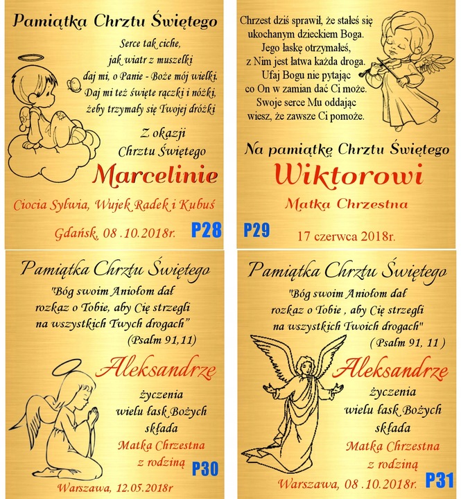 Złoty Łańcuszek Medalik Aniołek Chrzest Dziecka Komunia Bierzmowanie Roczek