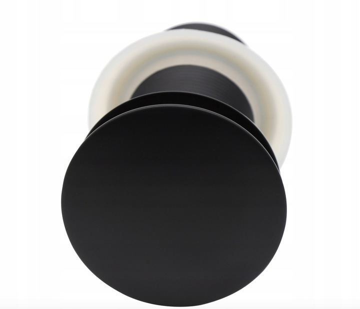 ZESTAW: KOREK KLIK-KLAK BEZ PRZELEWU CZARNY + SYFON UMYWALKOWY DO UMYWALKI