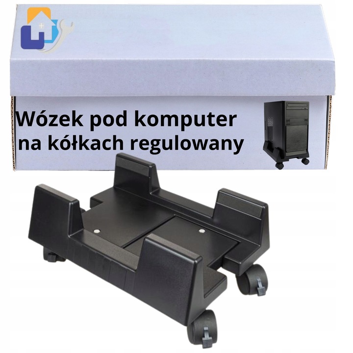 PODSTAWKA POD KOMPUTER STACJONARNY PC NA KÓŁKACH WÓZEK STOJAK REGULOWANY