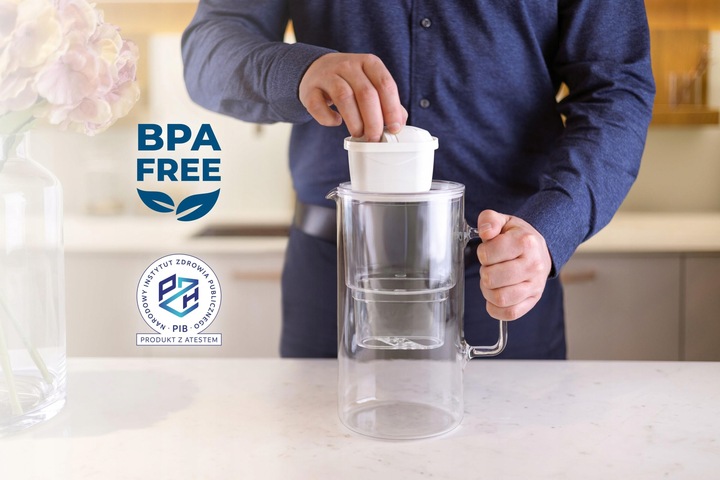 Dzbanek filtrujący szklany Wessper D2 BOROSILICATE 3l + 4x filtr do