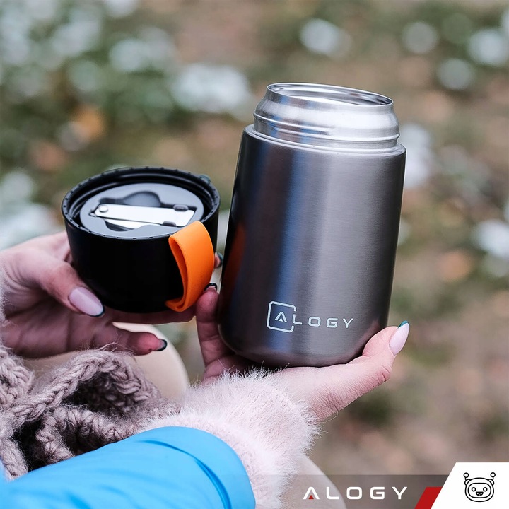 TERMOS OBIADOWY NA ŻYWNOŚĆ JEDZENIE ZUPĘ DLA DZIECI 700ml STALOWY - PREMIUM