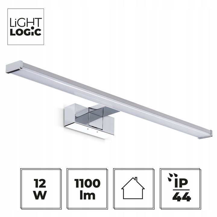 Lampa łazienkowa LL WALL LAMP03 12W C LED kinkiet nad lustro chrom
