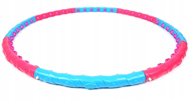 HULA HOP ODCHUDZAJĄCE Z WYPUSTKAMI OBCIĄŻNIKIEM KULKAMI SKŁADANE KOŁO 108cm