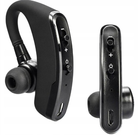 ZESTAW SŁUCHAWKOWY BLUETOOTH SŁUCHAWKA BEZPRZEWODOWA DO UCHA ŁADOWANIE USB