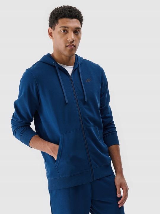 BLUZA MĘSKA DRESOWA 4F ROZPINANA Z KAPTUREM L TSWSM1768 SS25