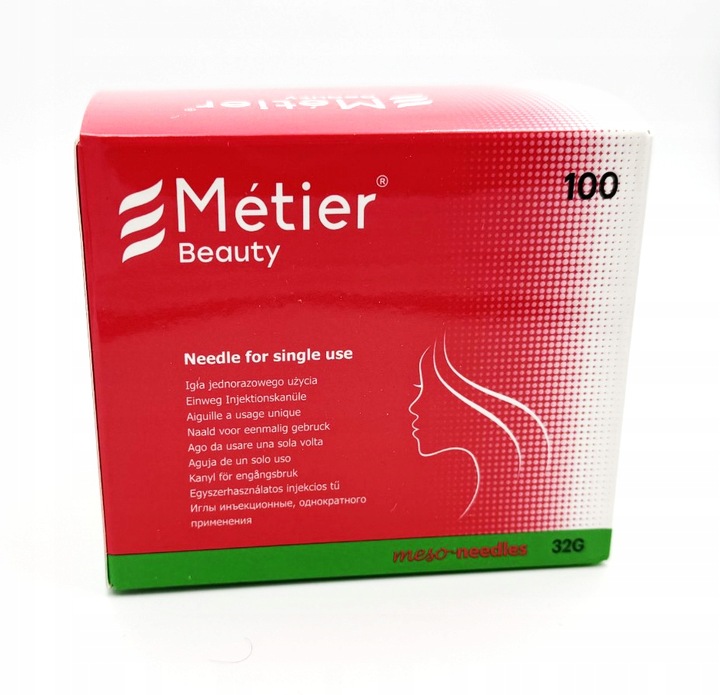 Metier Medical IGŁY DO MEZOTERAPII 32G 0,23x4mm 100SZT OSTRE JAŁOWE