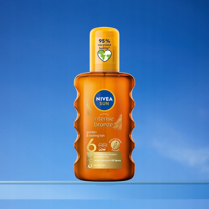 NIVEA SUN Intense Bronze spray SPF 6 Karotenowy olejek do opalania, 200 ml