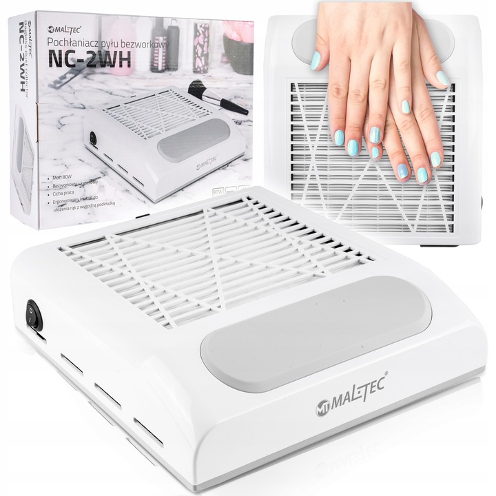 POCHŁANIACZ PYŁU DO PAZNOKCI BEZWORKOWY KASETOWY MANICURE FILTR 80W