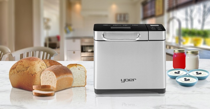Wypiekacz do chleba Automat MENU PL Yoer INOX +Przepisy +19 programów
