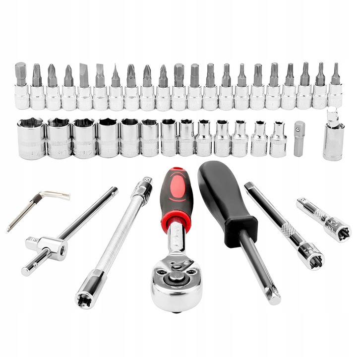 ZESTAW NARZĘDZI BITY KLUCZE INBUSY TORX WALIZKA NARZĘDZIOWA 46 ELEMENTÓW