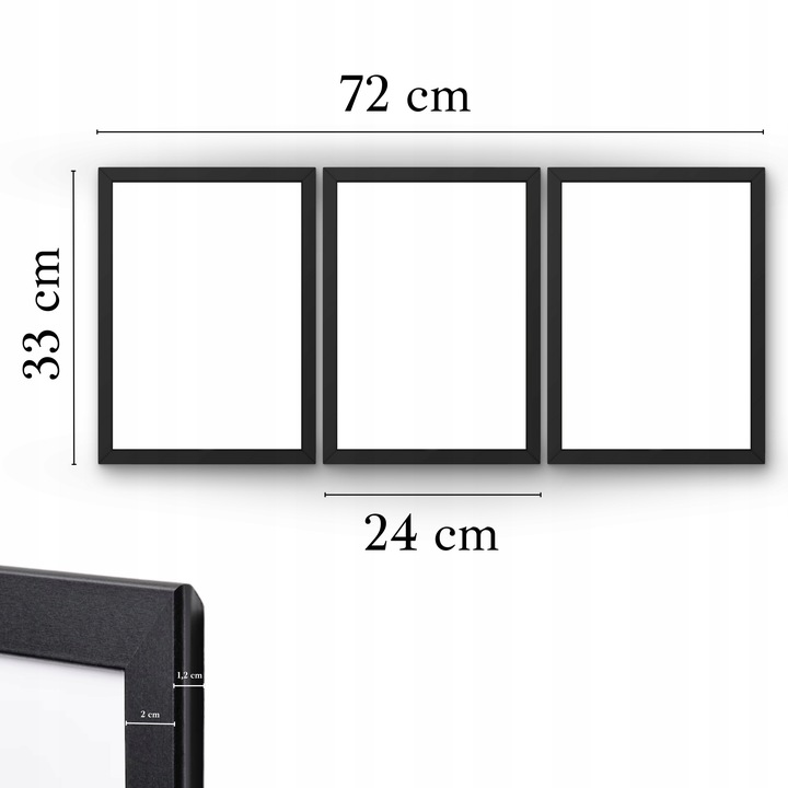 OBRAZY BOHO ZESTAW 3 PLAKATÓW W RAMIE DEKORACJE DO SALONU SYPIALNI