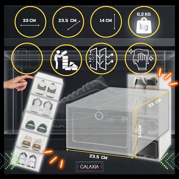 10X PUDEŁKA NA BUTY ORGANIZER PUDEŁKO SZAFKA PÓŁKA STOJAK POJEMNIKI