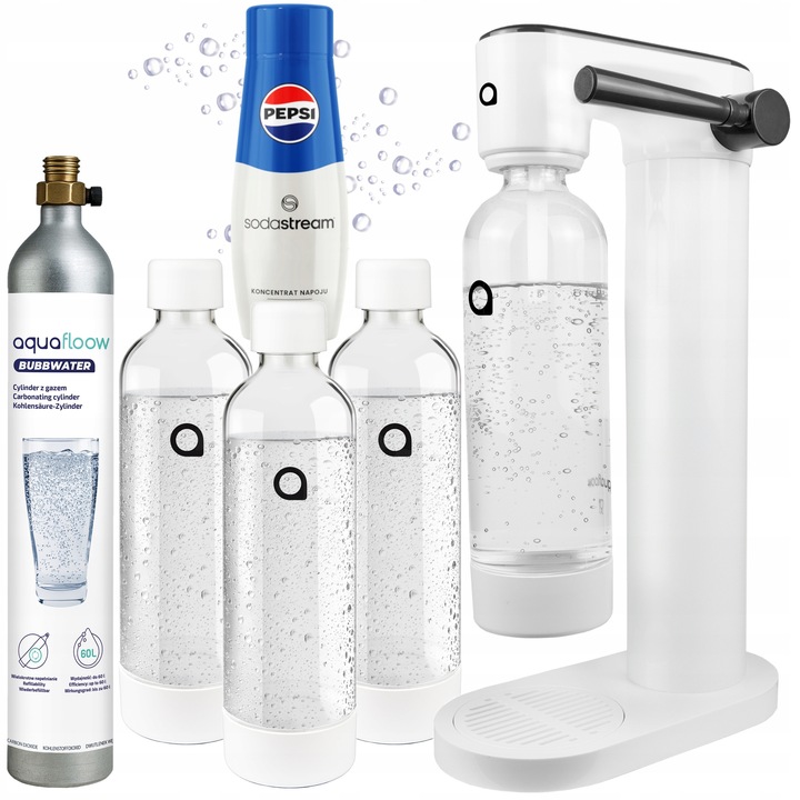 SATURATOR DO GAZOWANIA WODY 3 BUTELKI 0,8L NABÓJ CO2 SYROP SODASTREAM
