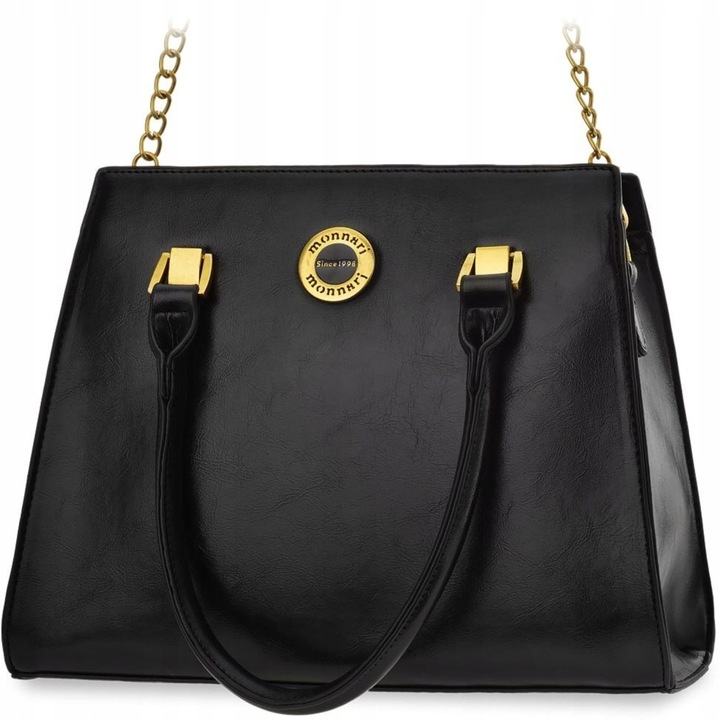 Monnari Kuferek Do Ręki Na Ramię Klasyczna Torba Torebka Damska Czarna