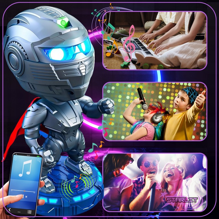 Projektor Gwiazd z Głośnikiem Bluetooth Lampka + 8 Dźwięków Relaksuje 4w1