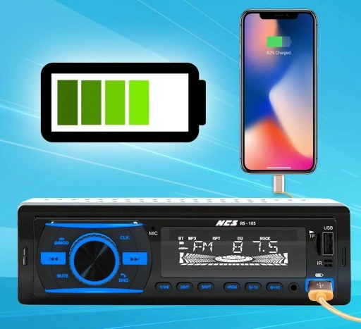 RADIO SAMOCHODOWE 1DIN USB SD MIKROFON BLUETOOTH