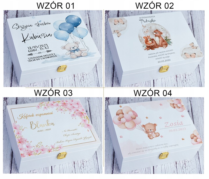 PUDEŁKO WSPOMNIEŃ PREZENT CHRZEST ROCZEK METRYCZKA