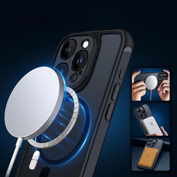 Etui do iPhone 16 Pro do MagSafe MATT CASE WZMACNIANE 360° Szkło 5D PREMIUM