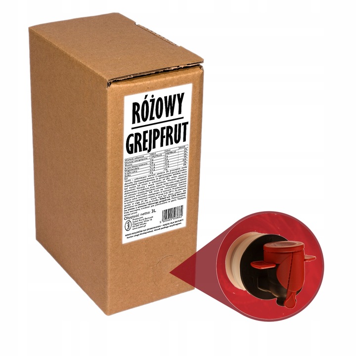 Sok z grejpfruta 100% TŁOCZONY bez dodatków NFC 3L