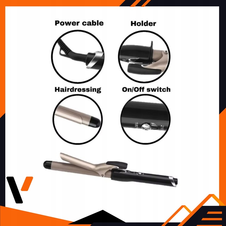 LOKÓWKA DO KRĘCENIA WŁOSÓW REGULACJA TEMPERATURY EFEKT LOKÓW HOLLYWOOD