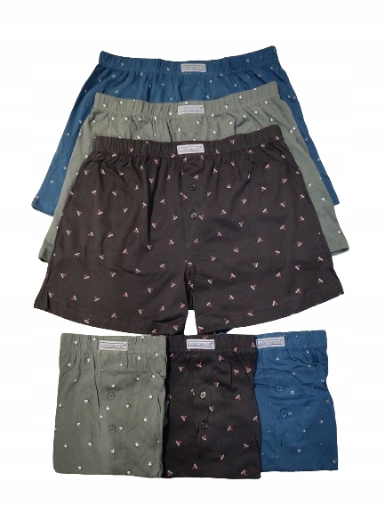 3-PAK BOKSERKI ~ M ~ 100% BAWEŁNA luźne szorty bawełniane SPODENKI