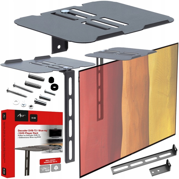 PÓŁKA POD DEKODER DVBT ŚCIENNA ART STO D-52