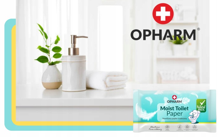 Nawilżany papier toaletowy Opharm Toilet Wipes 14 x 48 szt.
