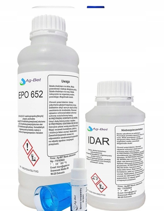 żywica epoksydowa Epo 652 Krystaliczna 1,5 kg +barwnik do drewna odlewnicza