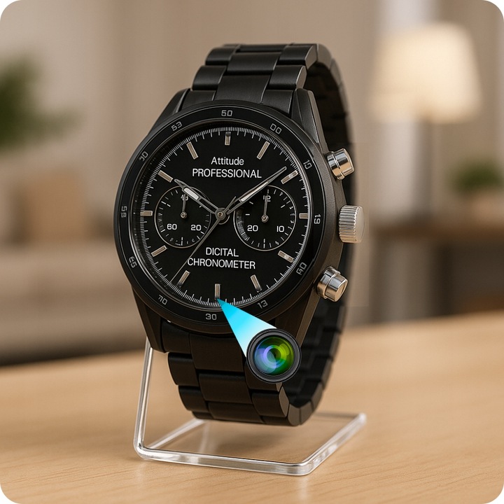 MINI KAMERA SZPIEGOWSKA UKRYTA W ZEGARKU DYKTAFON CZUJNIK RUCHU