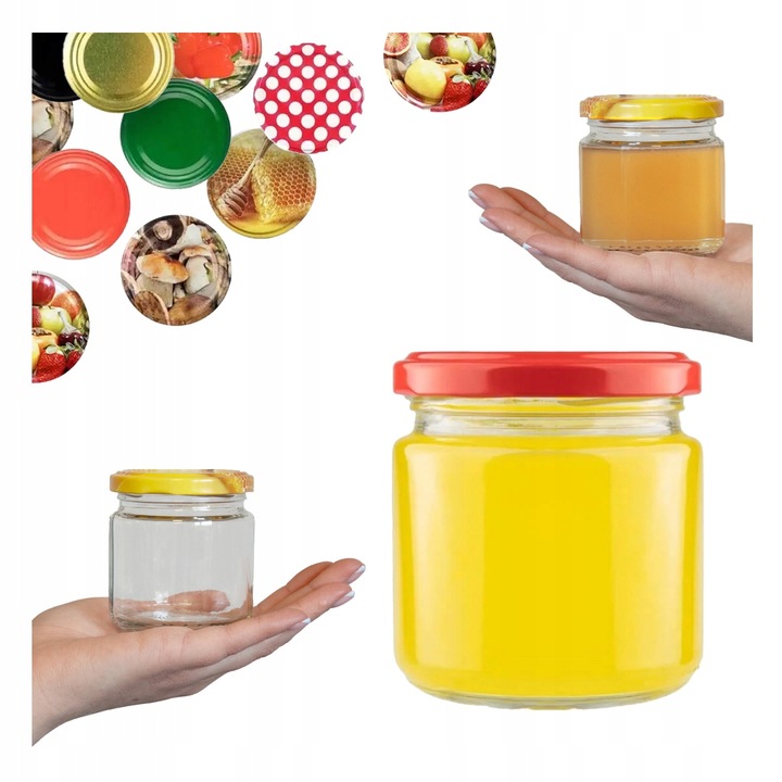 Słoik 200ML + WIECZKO FI66 DŻEM PRZETWORY PASZTET KONFITURA DESERY